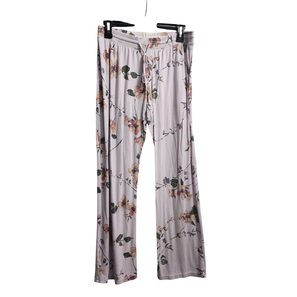 Women's Floral Print Pajama Pants Lounge Sleepwear Soft Drawstring Elastic Waist